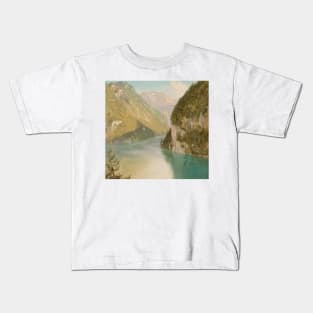 Konigssee, Bavaria by Frederic Edwin Church Kids T-Shirt